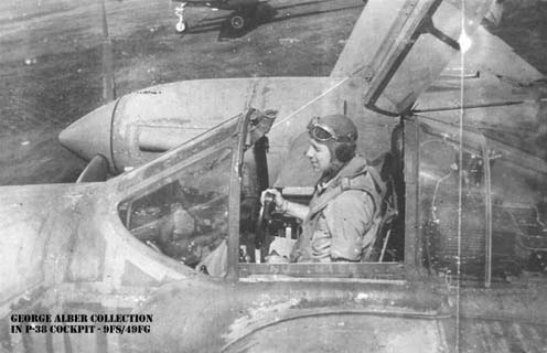 George Alber in his P-38