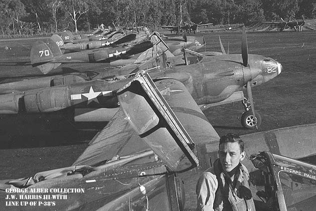 Jimmy Harris III in his P-38