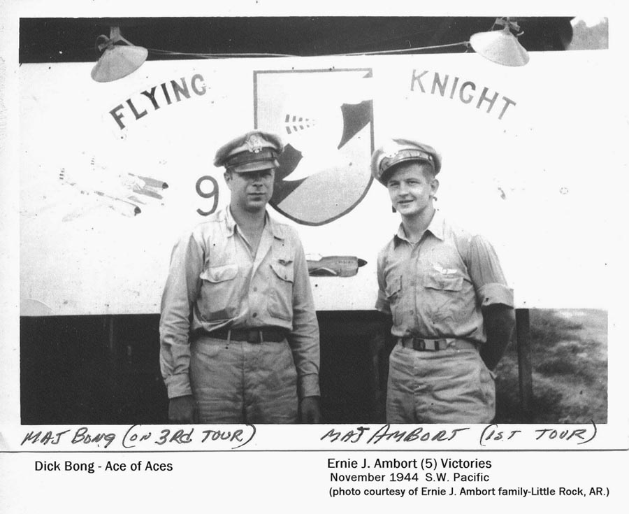 Ernie J. Ambort with Richard Bong - 1944