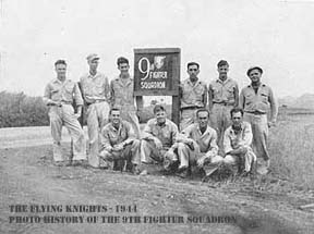 Motor pool men by 9FS sign at Nadzab