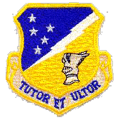 Used throughout World War II, and approved in 1951, the patch used three main colors, red, blue and yellow to represent the three squadrons; stars of the southern cross recalled the group's service in Australia; the knight's helmet was symbolic of the defense mission; a covered wagon designated the group's pioneering spirit; and, the lighting bolt was indicative of the group's striking power. The emblem remained unchanged until 1994, when the Air Force Chief of Staff changed the emblem to meet heraldry standards. The covered wagon and red colors were removed, as well as a change in the significance statement. The remaining colors, blue and yellow represented the sky and the excellence required of Air Force personnel, the knight's helmet remembered the long and distinguished history of military engagements. However, the wing's motto, tutor et ultor--I protect and avenge--remained unchanged throughout the years, expressing the spirit of the 49th.