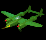 Animated example of P-38 fighter plane