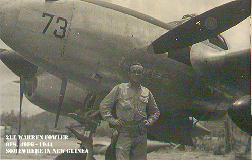 Warren Fowler next to P-38 #73